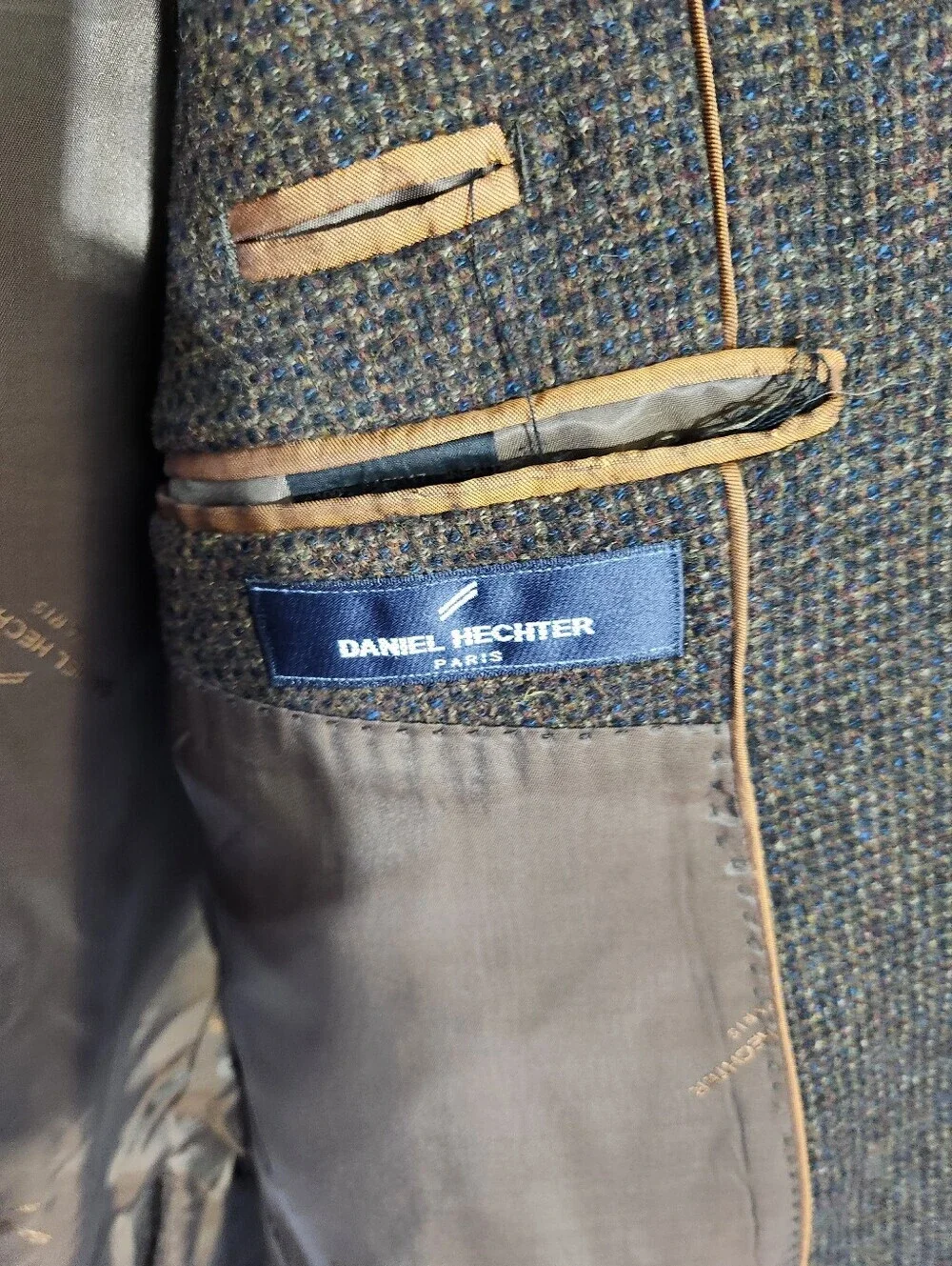 Daniel Hechter Brown Tweed Sport Coat - Picture 6 of 7